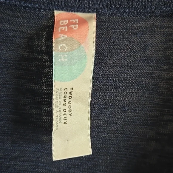 FP Beach Navy Button-Up Long Sleeve Shirt - Picture 2 of 5